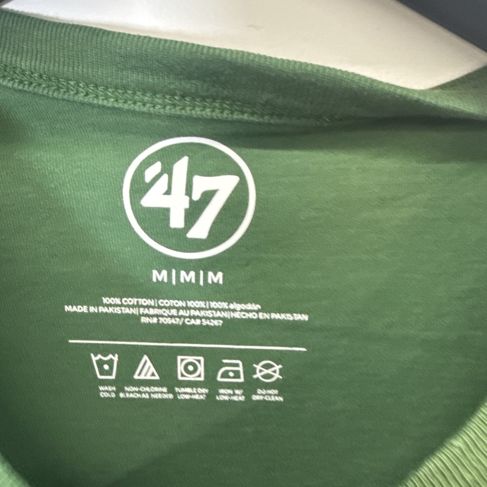 47 Brand New York Jets T Shirt Men's Green Retro Faded NFL Team Apparel NEW Sz M - Picture 2 of 7